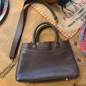 Chic Brown Leather Crossbody Bag